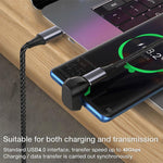 Adaptateur USB-C / Type-C 4.0 mâle vers femelle 40Gbps, Type-C 4.0 M vers F double coudé