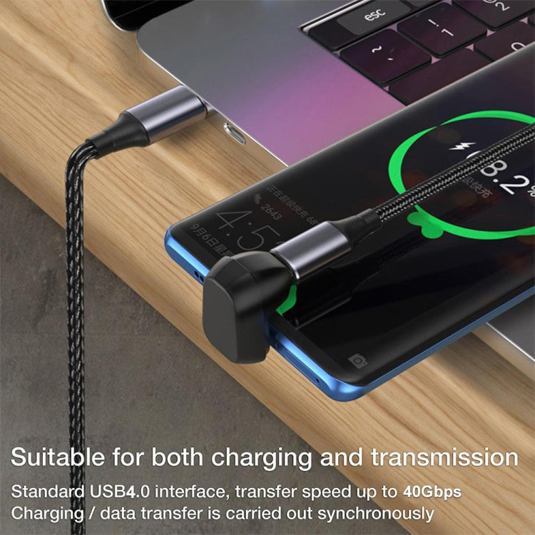 Adaptateur USB-C / Type-C 4.0 mâle vers femelle 40Gbps, Type-C 4.0 M vers F double coudé