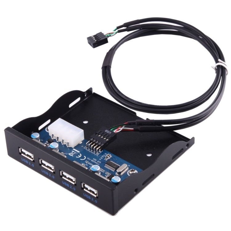 Panneau Avant Baie d'Extension Disquette 3,5 pouces Adaptateur Connecteur HUB 4 Ports USB 2.0