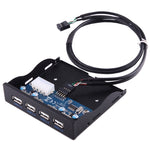 Panneau Avant Baie d'Extension Disquette 3,5 pouces Adaptateur Connecteur HUB 4 Ports USB 2.0