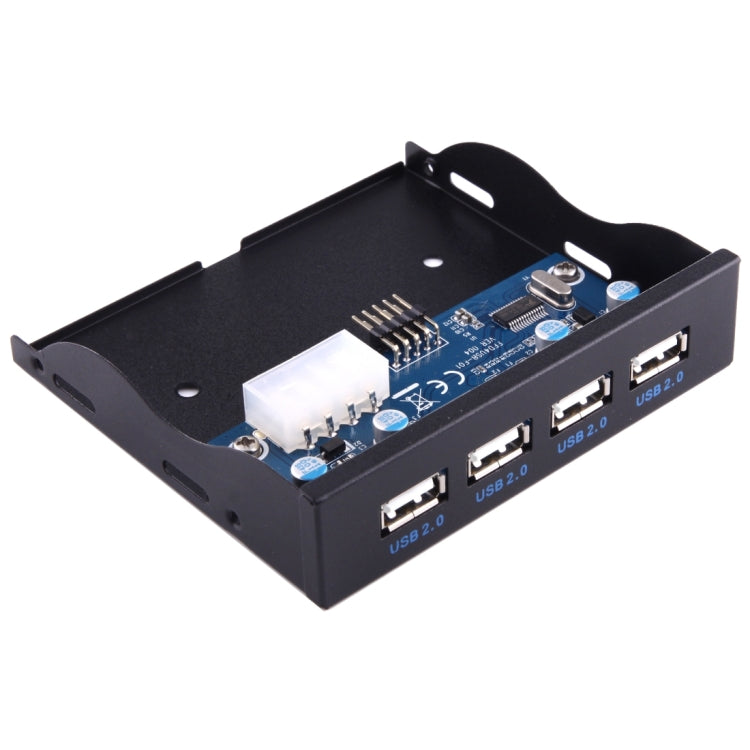 Panneau Avant Baie d'Extension Disquette 3,5 pouces Adaptateur Connecteur HUB 4 Ports USB 2.0