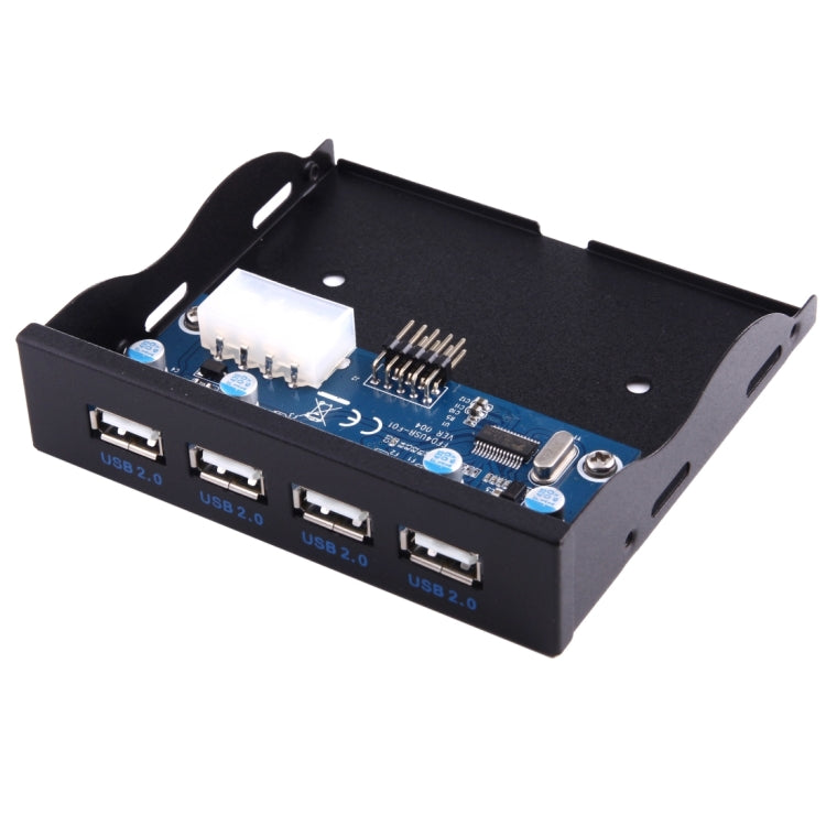 Panneau Avant Baie d'Extension Disquette 3,5 pouces Adaptateur Connecteur HUB 4 Ports USB 2.0