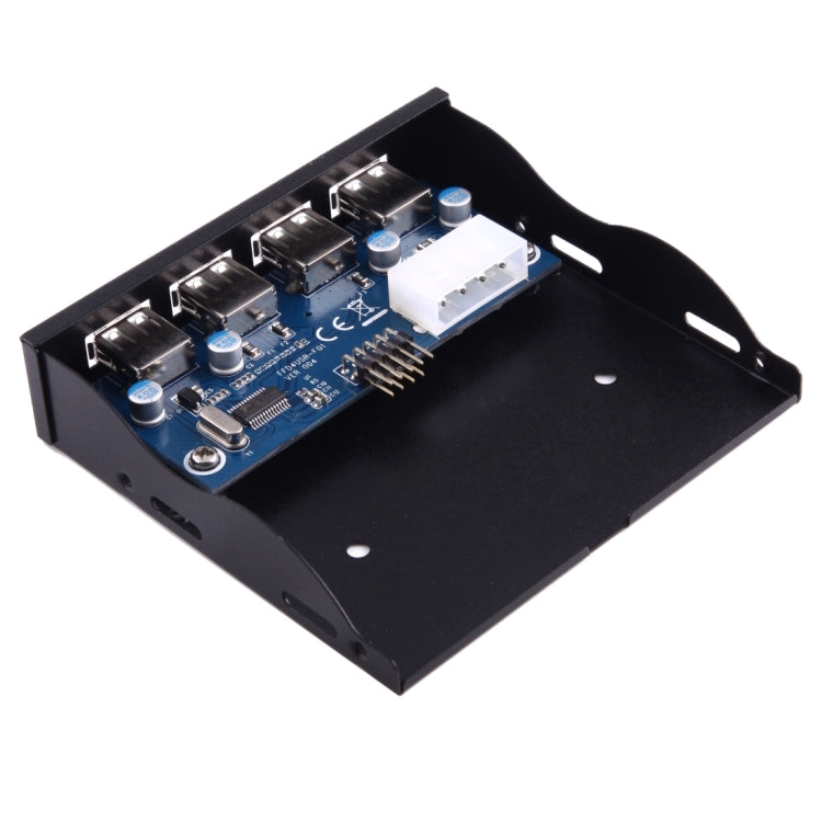 Panneau Avant Baie d'Extension Disquette 3,5 pouces Adaptateur Connecteur HUB 4 Ports USB 2.0