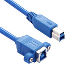 Câble Adaptateur Connecteur USB 3.0 B Femelle vers B Mâle 50cm pour Imprimante / Scanner, BF vers BM, Longueur : 50cm