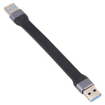 Câble plat souple USB mâle vers USB mâle 10Gbps pour synchronisation de données et charge rapide, USB mâle vers USB mâle