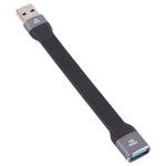 Câble plat souple USB mâle vers USB femelle 10Gbps pour synchronisation de données et charge rapide, USB mâle vers USB femelle