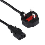Câble d’alimentation UK BS-1363/A LP-60L vers C13 avec fusible pour PC, imprimantes et scanner, longueur : 3 m