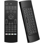 Souris aérienne sans fil MX3-L avec rétroéclairage et commande vocale, clavier et télécommande 2,4 GHz.