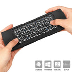 Souris aérienne sans fil MX3-L avec rétroéclairage et commande vocale, clavier et télécommande 2,4 GHz.