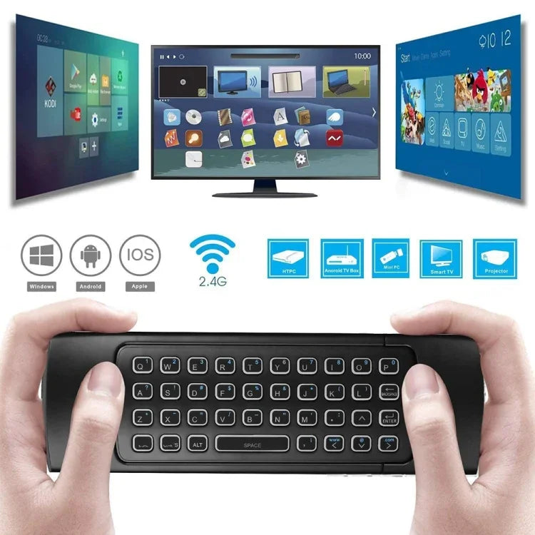 Souris aérienne sans fil MX3-L avec rétroéclairage et commande vocale, clavier et télécommande 2,4 GHz.