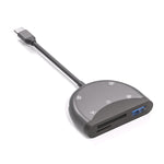 NK-3039 Adaptateur 5 en 1 USB-C / Type-C Mâle vers Lecteur de Cartes TF / SD + 3 Ports USB Femelle, NK-3039