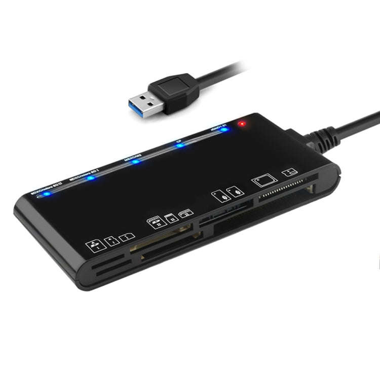Rocketek CR7 Lecteur de carte multifonction USB3.0 CF / XD / MS / SD / TF 7 en 1, USB3.0