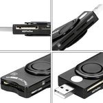 Rocketek SCR10 Lecteur de carte USB2.0 Smart Card / SD / TF / M2 / MS / SIM, SCR10
