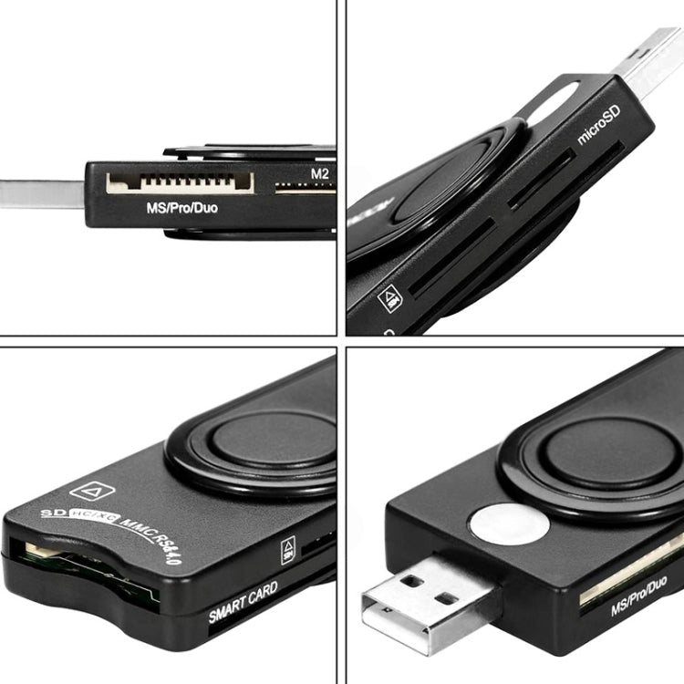 Rocketek SCR10 Lecteur de carte USB2.0 Smart Card / SD / TF / M2 / MS / SIM, SCR10