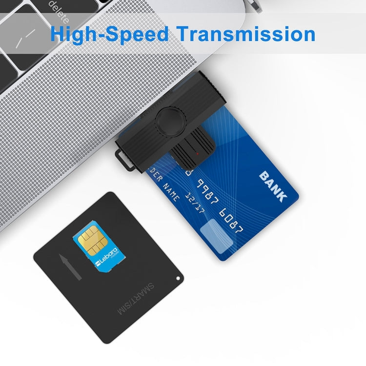 Rocketek CR318-C Lecteur de carte Type-C Smart Card / SIM / ID / CAC, Type-C