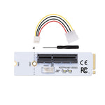 Adaptateur NGFF M.2 Key M vers PCI-E 1X / 4X / 8X / 16X pour carte graphique, carte d'extension avec LED et câble d'alimentation 4 broches, VER003 avec câble d'alimentation 4 broches
