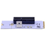 Adaptateur NGFF M.2 Key M vers PCI-E 1X / 4X / 8X / 16X pour carte graphique, carte d'extension avec LED et câble d'alimentation 4 broches, VER003 avec câble d'alimentation 4 broches