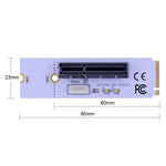 Adaptateur NGFF M.2 Key M vers PCI-E 1X / 4X / 8X / 16X pour carte graphique, carte d'extension avec LED et câble d'alimentation 4 broches, VER003 avec câble d'alimentation 4 broches