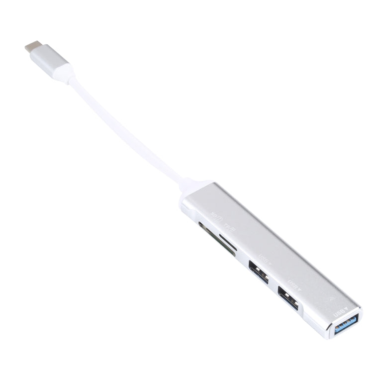 Station d'accueil multifonction 5 en 1 USB-C / Type-C 3.1 vers slot carte SD / TF + 3 ports USB 3.0, USB-C / Type-C 3.1