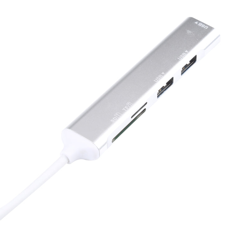 Station d'accueil multifonction 5 en 1 USB-C / Type-C 3.1 vers slot carte SD / TF + 3 ports USB 3.0, USB-C / Type-C 3.1