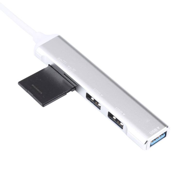 Station d'accueil multifonction 5 en 1 USB-C / Type-C 3.1 vers slot carte SD / TF + 3 ports USB 3.0, USB-C / Type-C 3.1