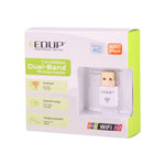 Carte réseau WiFi USB sans fil mini EDUP EP-AC1619 600Mbps 2.4G / 5.8Ghz double bande 150M+433M pour notebook / portable / PC, EP-AC1619 600Mbps (blanc), EP-AC1619 600Mbps (noir)