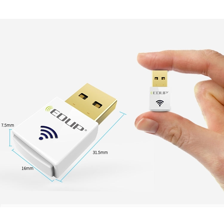 Carte réseau WiFi USB sans fil mini EDUP EP-AC1619 600Mbps 2.4G / 5.8Ghz double bande 150M+433M pour notebook / portable / PC, EP-AC1619 600Mbps (blanc), EP-AC1619 600Mbps (noir)