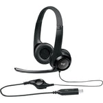 Logitech H390 Casque USB Filaire Stéréo avec Microphone à Réduction de Bruit