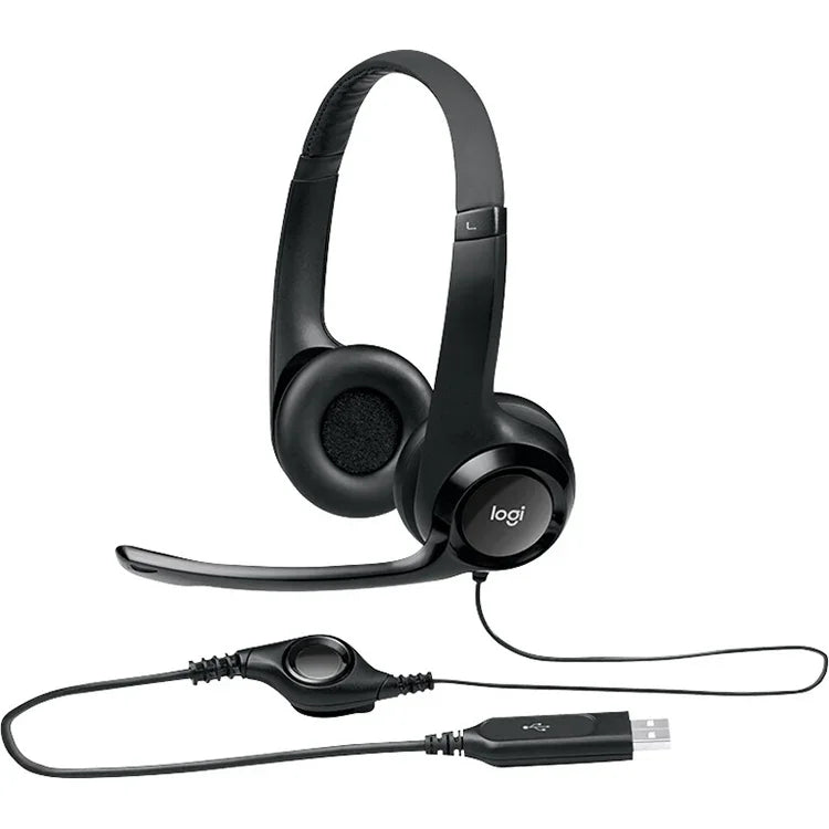 Logitech H390 Casque USB Filaire Stéréo avec Microphone à Réduction de Bruit