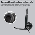 Logitech H390 Casque USB Filaire Stéréo avec Microphone à Réduction de Bruit
