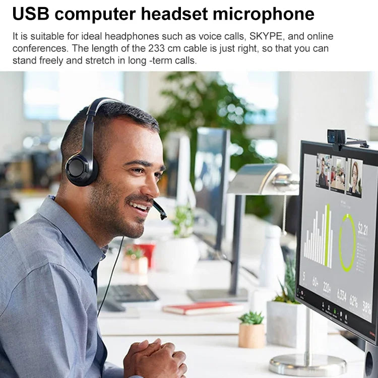 Logitech H390 Casque USB Filaire Stéréo avec Microphone à Réduction de Bruit