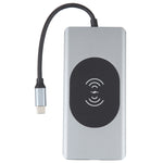 Station d'accueil Type-C 14 en 1 avec charge sans fil (port réseau 1000M), 14 en 1