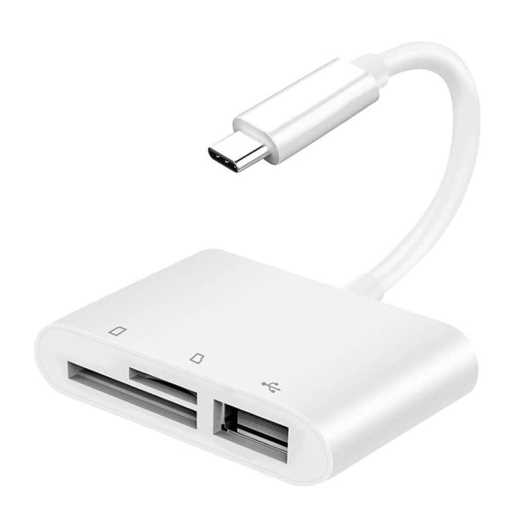 NK103TC Lecteur de caméra USB-C / Type-C mâle vers SD + TF + USB femelle 3 en 1, NK103TC