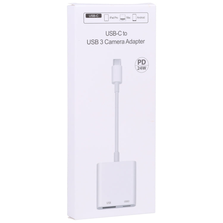 S-211 Adaptateur photo USB-C / Type-C mâle vers Type-C + USB femelle 2 en 1, S-211