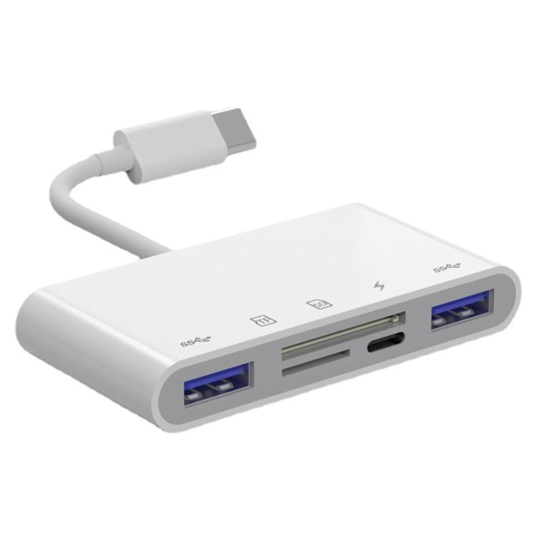 Adaptateur 5-en-1 USB-C mâle vers SD / TF / 2xUSB / Type-C femelle NK-1032TC, NK1032TC