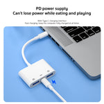 S-202 Adaptateur de caméra 3-en-1 USB-C / Type-C mâle vers Type-C + 2 x USB femelle, S-202