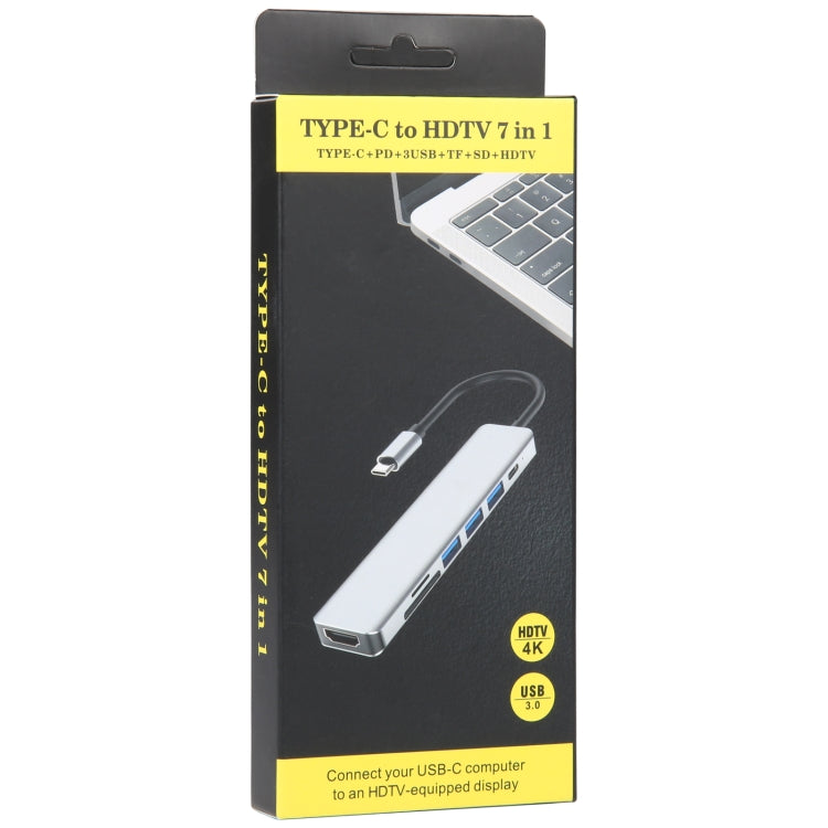 Station d'accueil HUB adaptateur USB-C / Type-C 7 en 1, 7 en 1