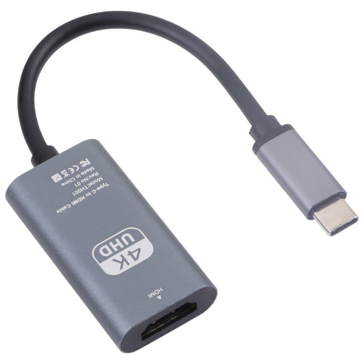 Adaptateur TH001 USB-C / Type-C mâle vers HDTV femelle 4K UHD, TH001 (Gris), TH001 (Rouge)
