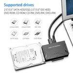 Adaptateur SATA / IDE vers USB 3.0 câble convertisseur pour disque dur 2,5 / 3,5 pouces, prise US, PC2404, PC2404AU, PC2404EU, PC2404UK