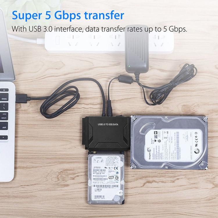 Adaptateur SATA / IDE vers USB 3.0 câble convertisseur pour disque dur 2,5 / 3,5 pouces, prise US, PC2404, PC2404AU, PC2404EU, PC2404UK