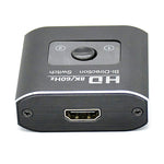 Commutateur HDMI 2 en 1 ST0003 8K bidirectionnel, convertisseur vidéo, 8K 60Hz Noir