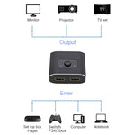 Commutateur HDMI 2 en 1 ST0003 8K bidirectionnel, convertisseur vidéo, 8K 60Hz Noir