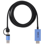 Câble adaptateur USB 3.0 + USB-C / Type-C vers HDMI V05E, V05E