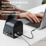 Adaptateur HUB BYL-2211 10 en 1 USB-C / Type-C, support chargeur téléphone, BYL-2211