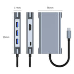 Adaptateur station d'accueil HUB BYL-2111U3 7 en 1 USB-C / Type-C vers USB, BYL-2111U3