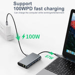 Adaptateur station d'accueil HUB BYL-2111 7 en 1 USB-C / Type-C vers USB, BYL-2111