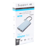 Adaptateur station d'accueil HUB BYL-2111 7 en 1 USB-C / Type-C vers USB, BYL-2111