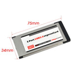 Carte Express PCI 34mm avec 2 ports USB 3.0 5Gbps pour ordinateur portable / notebook, 34mm