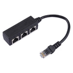 Diviseur/extenseur de prise RJ45 réseau LAN Ethernet 1 vers 3, 3 ports RJ45