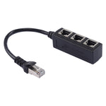 Diviseur/extenseur de prise RJ45 réseau LAN Ethernet 1 vers 3, 3 ports RJ45